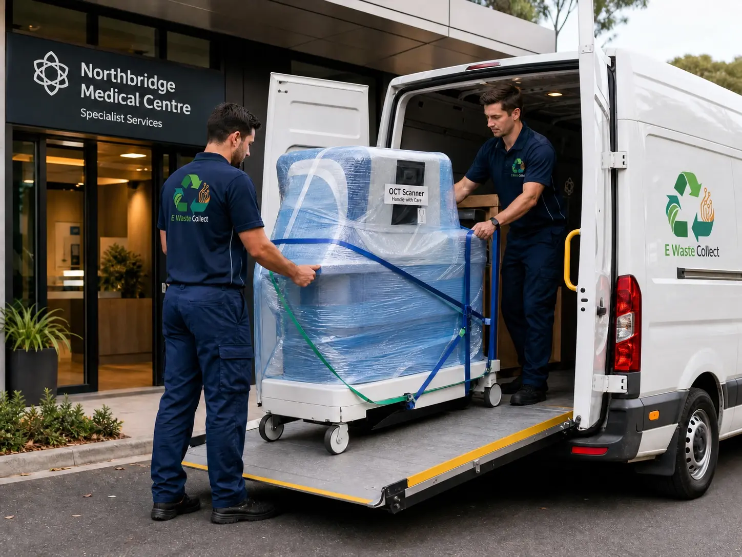 ophthalmology equipment recycling Australia — compliance documentation and recycling certificates for eye clinic OCT machine disposal