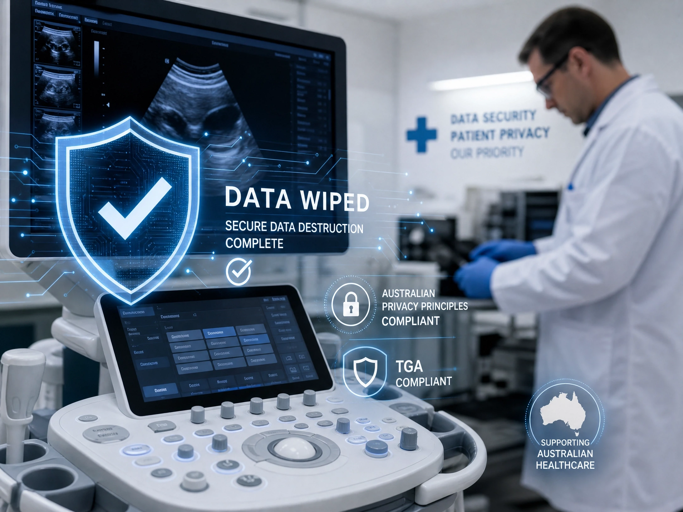 Ultrasound machine disposal Australia - EwasteCollect accredited recycling service