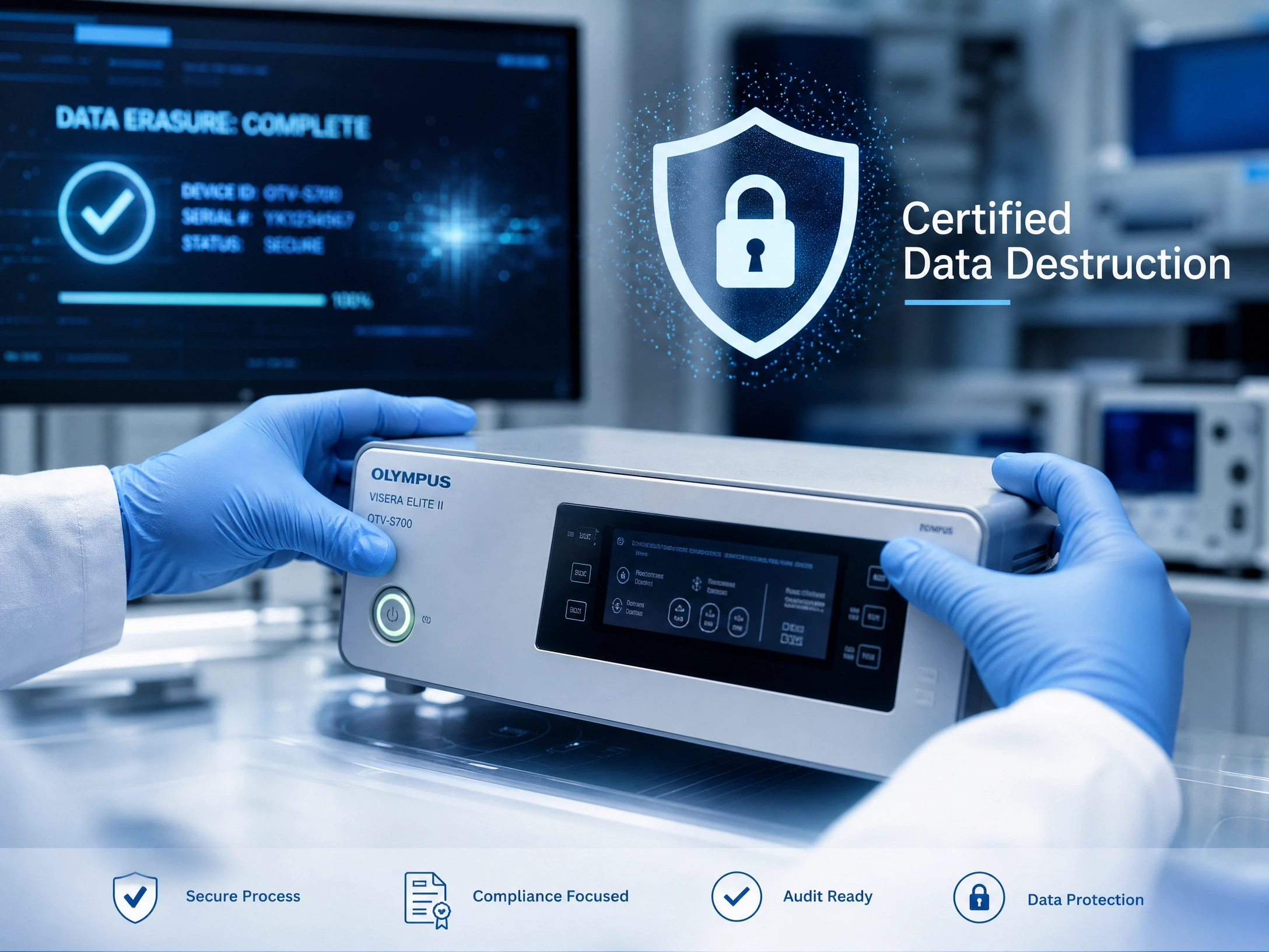 certified data destruction certificate for endoscopy equipment disposal